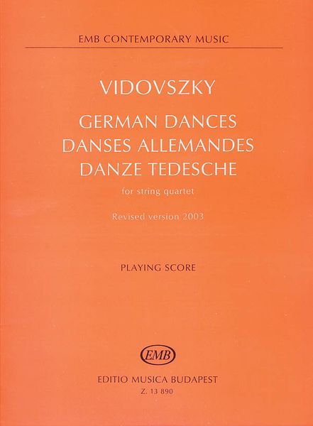 German Dances : For String Quartet.