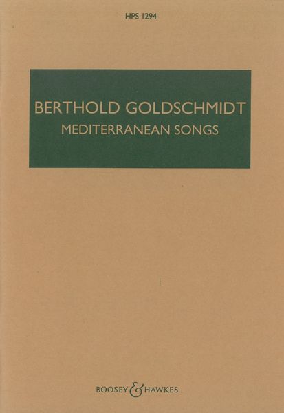 Mediterranean Songs : For Tenor and Orchestra.