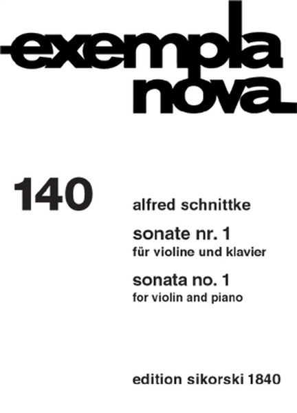 Sonata No. 1 : For Violin and Piano.