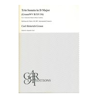 Trio Sonata In D Major (GraunWV B:XV:54) : For 2 Transverse Flutes and Basso Continuo.