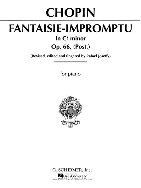 Fantasie-Impromptu In C Sharp Minor, Op. 66 (Post.) : For Piano / Ed. by Rafael Joseffy.