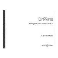 3 Settings of Lorine Niedecker 10-12 : For Soprano and Cello.