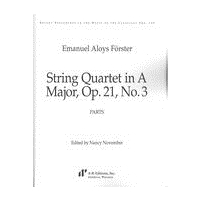 String Quartet In A Major, Op. 21 No. 3 / edited by Nancy November.