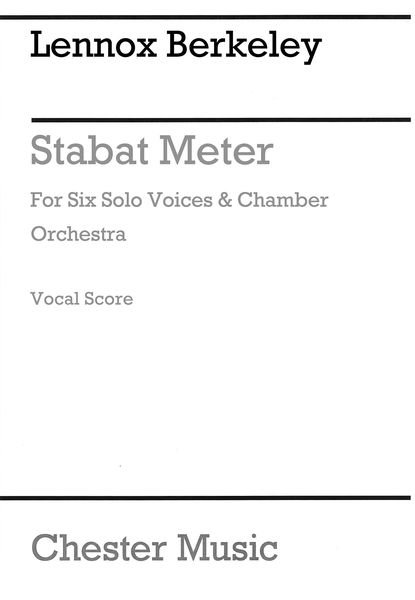 Stabat Mater : For Six Solo Voices and Chamber Orchestra - Piano reduction.