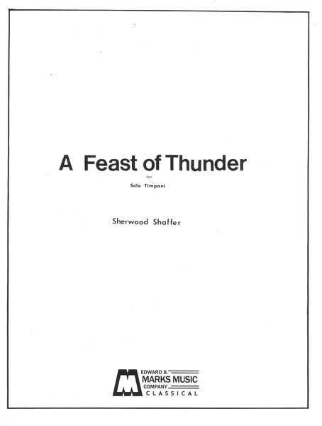 Feast of Thunder : For Solo Timpani.