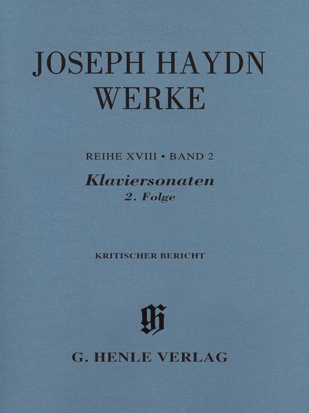 Klaviersonaten, 2. Folge : Kritischer Bericht / edited by Andreas Friesenhagen.