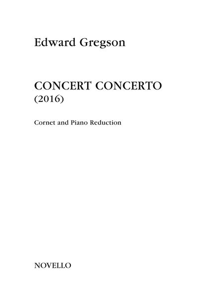 Cornet Concerto (2016) - Cornet and Piano reduction.