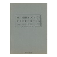 Prétextes, Op. 95 : Pour Hautbois Et Clarinette Basse Concertantes, Piano, Percussion, Cordes.