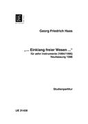 Einklang Freier Wesen : Für Zehn Instrumente (1994/1995) - Neufassung (1996).