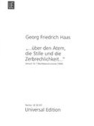 Über Den Atem, Die Stille und Die Zerbrechlichkeit : Versuch Für 7 Blechblasinstrumente (1994).