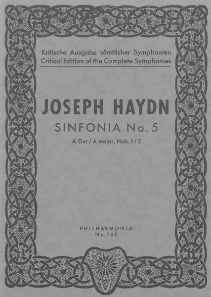 Sinfonia No. 5 In A Major, Hob. I:5.