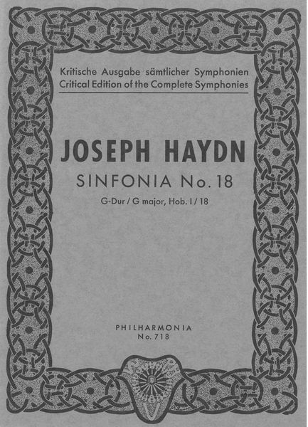 Sinfonia No. 18 In G Major, Hob. I:18.