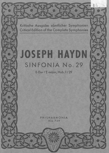 Sinfonia No. 29 In E Major, Hob. I:29.
