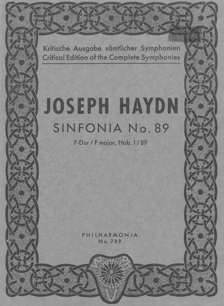 Sinfonia No. 89 In F Major, Hob. I:89.