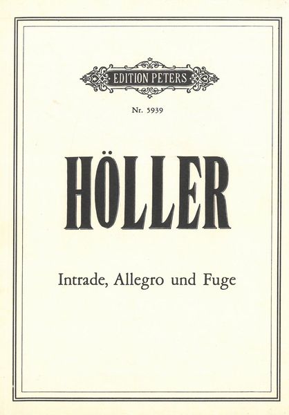 Intrade, Allegro und Fuge : Für Orchester.