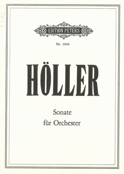 Sonate : Für Orchester.
