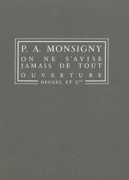 On Ne S'avise Jamais De Tout : Ouverture.