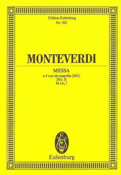 Messa A 4 Voci Da Cappella (1651) (No. 3), M XVI, 1.