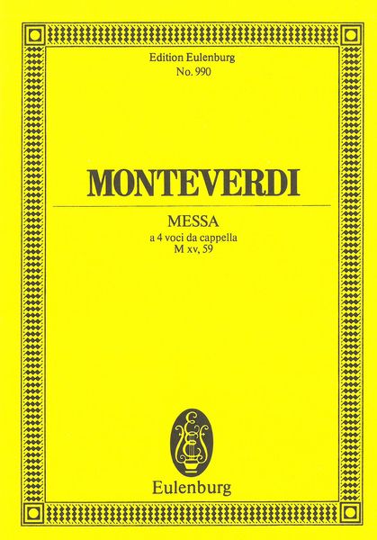 Messa A 4 Voci Da Cappella, M XV, 59 In F Major.