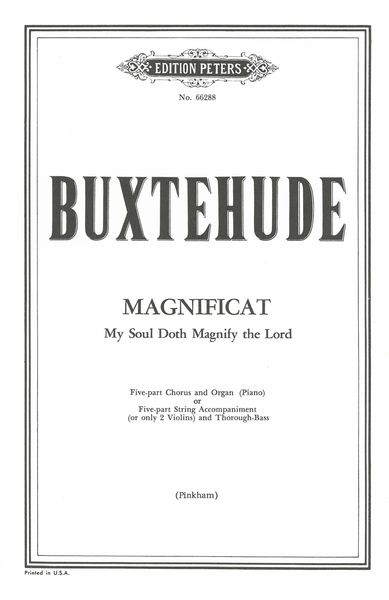 Magnificat - My Soul Doth Magnify The Lord : For 5 Part Chorus and Organ (Or Piano).