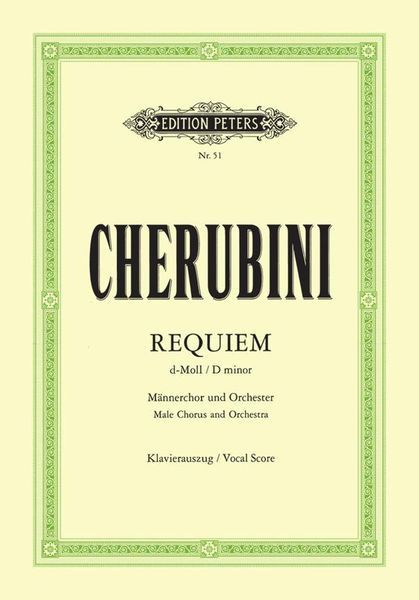 Requiem In D Minor : Für Männerchor und Orchester (Klavierauszug).