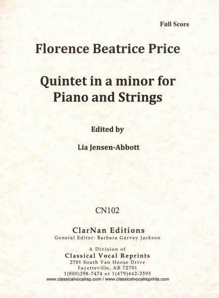Quintet In A Minor : For Piano and Strings / edited by Lia Jensen-Abbott.