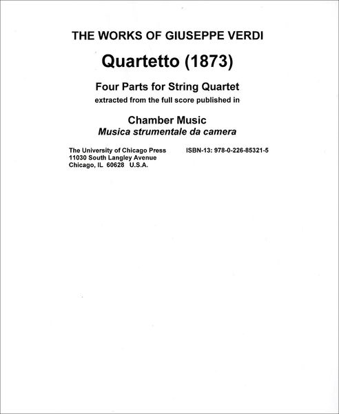 Quartetto (1873) / edited by Gundula Kreuzer.
