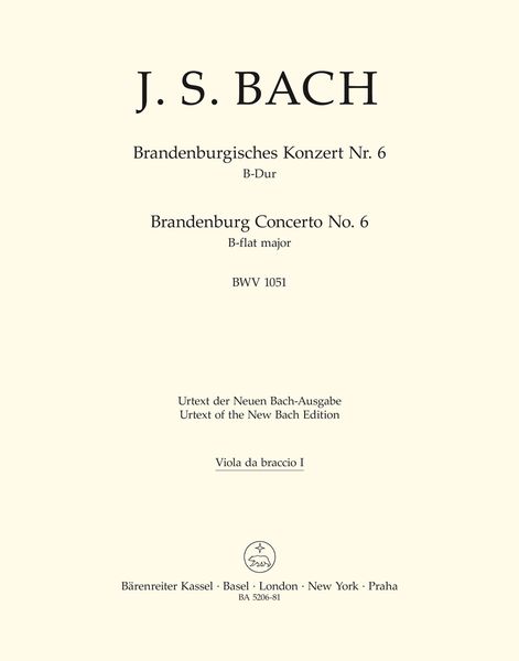 Brandenburg Concerto No. 6 In Bb Major, BWV 1051.