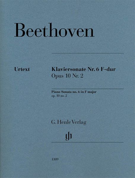Klaviersonate Nr. 6 F-Dur, Op. 10 Nr. 2 / edited by Bertha Antonia Wallner.