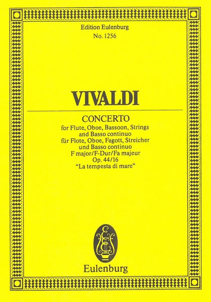 Concerto, Op. 44 No. 16 (la Tempesta Di Mare) : For Flute, Oboe, Bassoon and Strings.