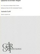 Quartet In B Flat Major : For 2 Violins, Bassoon Obligato and Basso Continuo / Ed. Alejandro Garri.