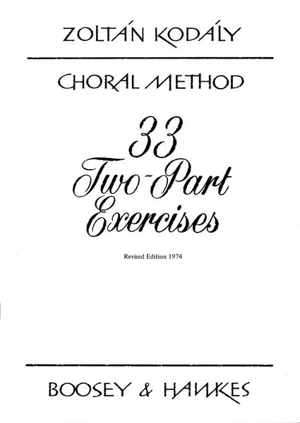33 Two-Part Exercises : Revised Edition 1974.