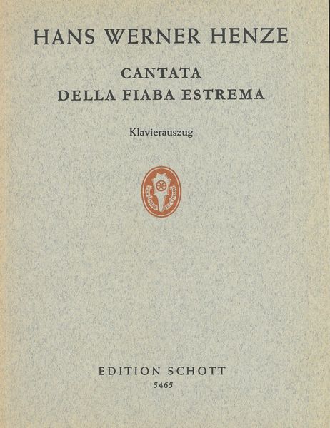Cantata Della Fiaba Estrema : Klavierauszug.