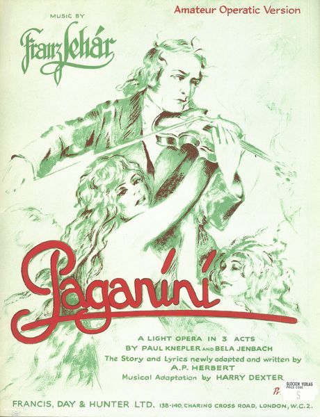 Paganini [E] : Amateur Operatic Version.