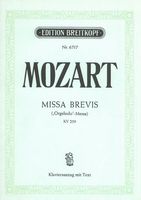 Missa Brevis (Orgelsolo Messe), K. 259 - Klavierauszug.