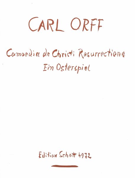 Comoedia De Christi Resurrectione : Ein Osterspiel.