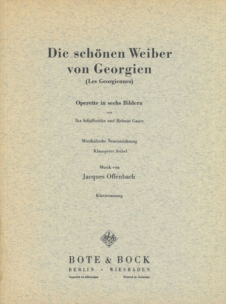 Die Schönen Weiber von Georgien = Les Georgiennes [G].