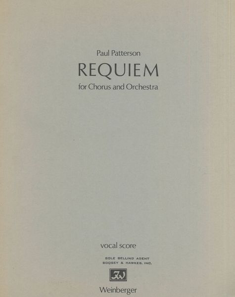Requiem : For Chorus & Orchestra - Piano reduction.