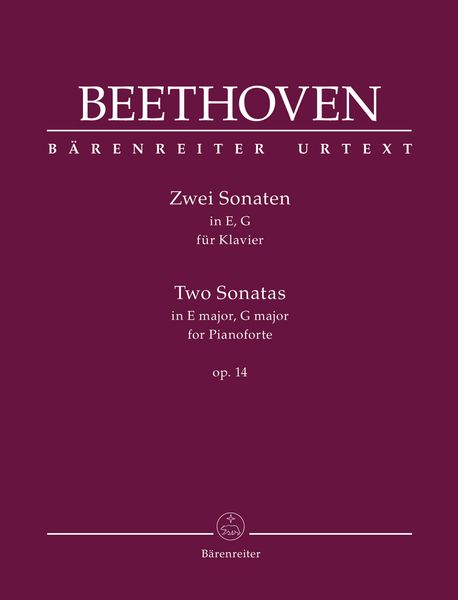 Zwei Sonaten In E, G, Op. 14 : Für Klavier / edited by Jonathan Del Mar.