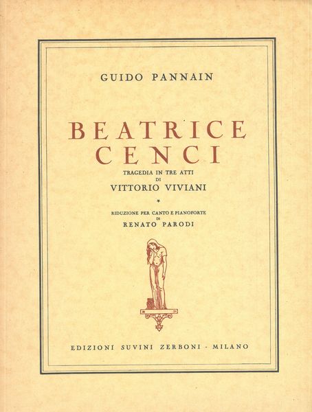 Beatrice Cenci : Tragedia In Tre Atti / Di Vittorio Viviani.