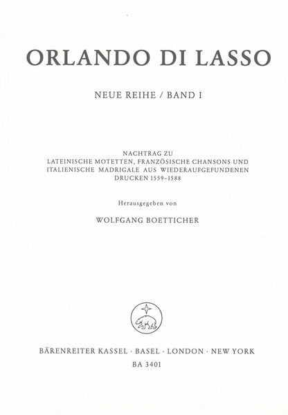 Lateinische Motetten, Franzoesische Chansons und Italienische Madrigale / edited by W. Boetticher.