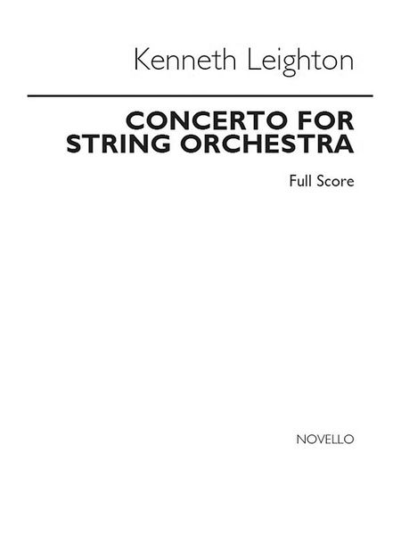 Concerto, Op. 39 : For String Orchestra.