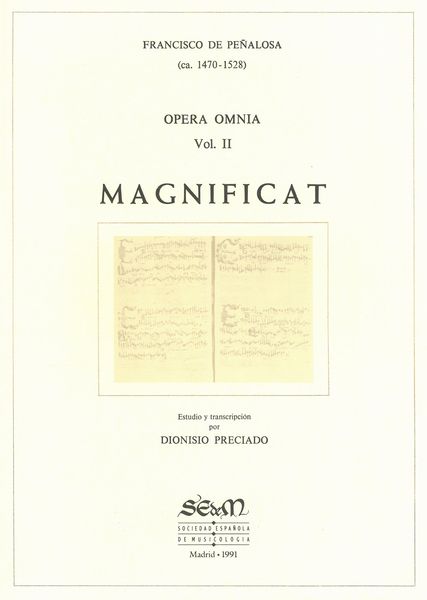 Opera Omnia, Vol. 2 : Magnificat / edited by Dionisio Preciado.