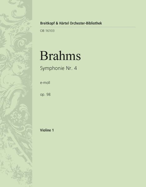 Symphony Nr. 4 In E Minor Op. 98 - Violin 1 Part.