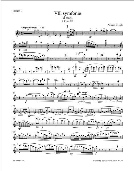 Symphony No. 7 In D Minor, Op. 70 - Wind Parts.