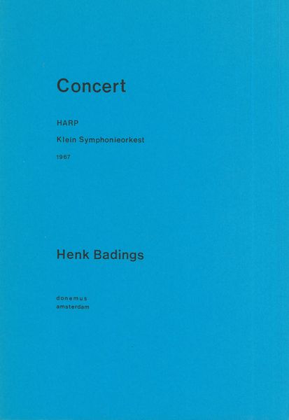 Concert : Harp Klein Symphonieorkest (1967).