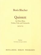 Quintett : Für Flöte, Oboe, Violine, Viola und Violoncello (1973/74).