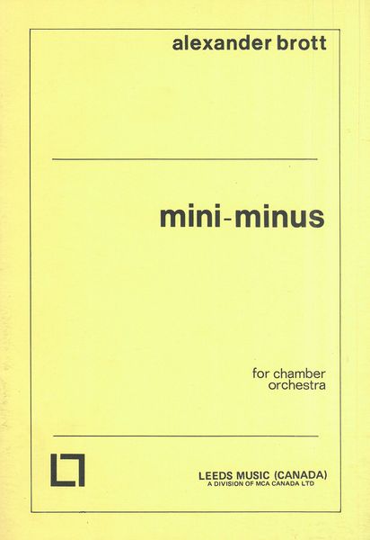 Mini-Minus : For Chamber Orchestra.