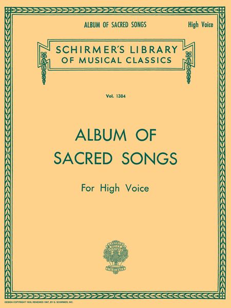 Album Of Sacred Songs : For High Voice.