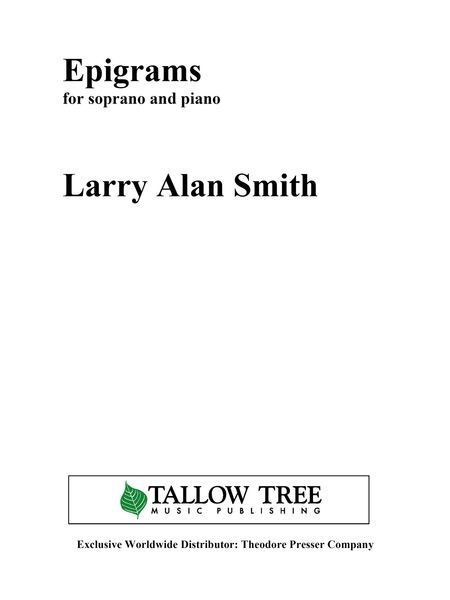 Epigrams : For Soprano and Piano (2015).